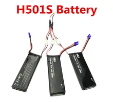 BLLRC New 3 x 7.4V 2700mAh 10C Battery 1 To 3 Charging Cable For Hubsan H501S X4 RC Quadcopter Spare Parts Accessories