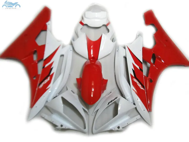 Индивидуальная впрыска обтекателя комплект подходит для YAMAHA R6 YZFR6 2006-2007 YZF R6 06-07 ABS Пластиковые обтекатели наборы красный белый части FY56