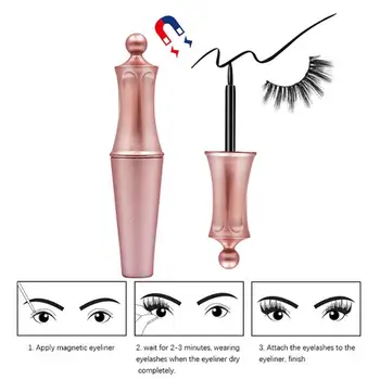 

Magnetic Eyelashes 3D Faux mink Eyelashes Magnet Lashes With Liquid Eyeliner & Magnetic False Eyelashes & Tweezer Set