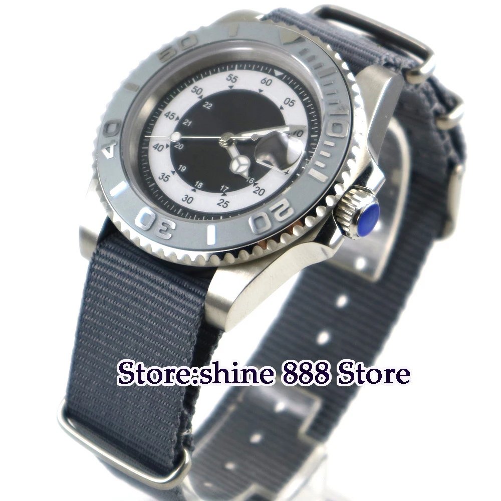 

BLIGER 40mm ceramic Bezel Luminous sapphire automatic movement Date men's Watch