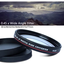 0.45x Professional Wide Angle Conversion Lens 49/52/55/58/62/67/72/77mm Filter Lens Kit for Nikon Canon Pentax Sony Camera