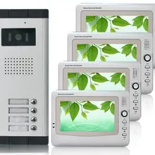 7-дюймовый цветной экран цветной видеодомофон дверной звонок видео-телефон двери/дверной/домофон система для детей на возраст от 4 квартира