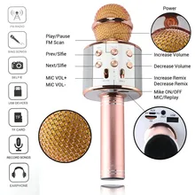 DOITOP WS858 Wireless Bluetooth Microfone Condenser Magic Karaoke Microphone Mobile Phone Player MIC Speaker Microphones 025