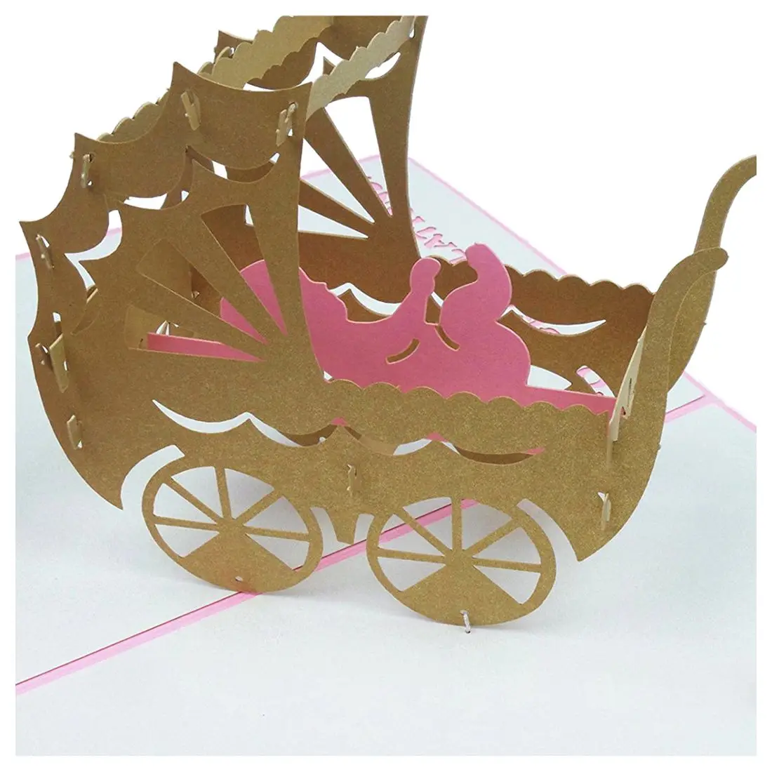 Perfect-3D Детская открытка на день рождения, подарок для ребенка, бумажная открытка с Киригами ручной работы, 3D поздравительная открытка(девочка