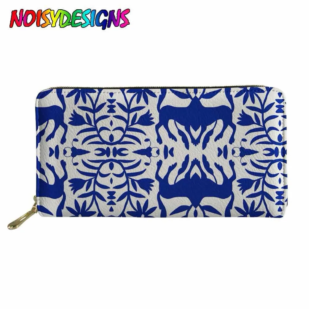 

Wallets Women Mexican Flower Printed Pu Leather Purse Ladies Long Cash Money Bag for Teen Girls Wallet Coin Pocket Escolares