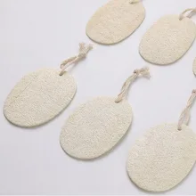 20pcs/package Natural Loofah Sponge Bath Shower Body Exfoliator Pads With Hanging Cotton Rope household items
