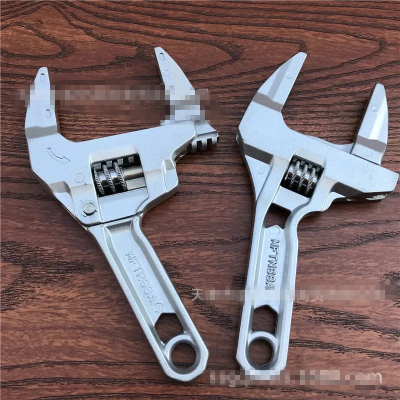 Ratchet Vertical Aluminum Wide Mouth Short Handle Adjustable Wrench 16
