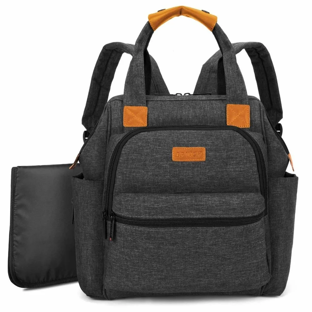Сумка для подгузников, водонепроницаемый рюкзак для мамы и ребенка, сумка для подгузников, большая вместительность, рюкзаки для беременных с пеленальной подкладкой, сумки на лямках для коляски - Цвет: Black