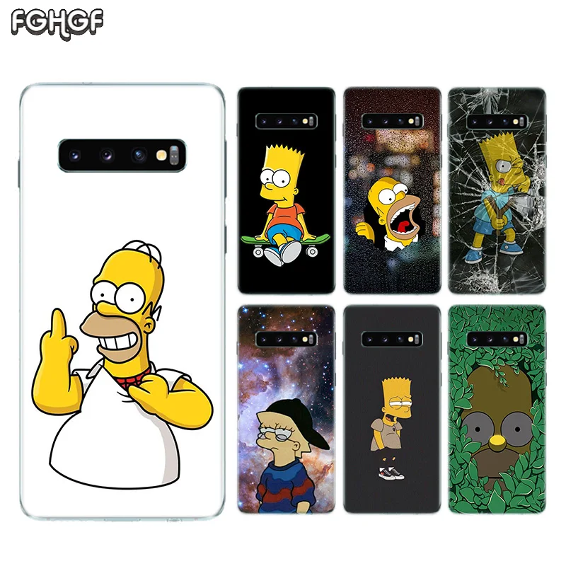 Мягкий резиновый Чехол Homero Simpson для Samsung Galaxy S9 S8 A6 A8 J4 J6 Plus + J8 A7 A9 2018 S7 S6 Edge Note 9 8 |