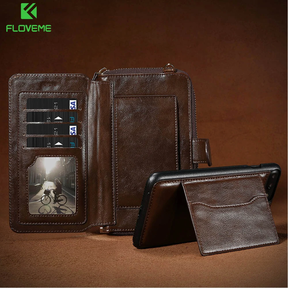 bilder für FLOVEME Für iPhone 6 6 S Plus iPhone 7 Plus Fall Leder Brieftasche Kartensteckplatz Halter Strap Für iPhone 6 6 S 7 Stand Holster bilder für FLOVEME Für iPhone 6 6 S Plus iPhone 7 Plus Fall Leder Brieftasche Kartensteckplatz Halter Strap Für iPhone 6 6 S 7 Stand Holster