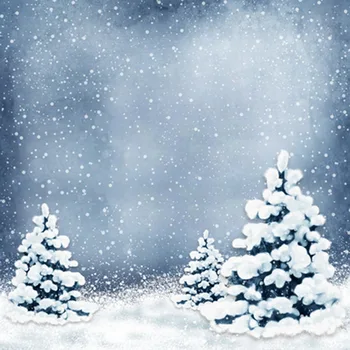 

Winter Snow Over The Tree Photography Backgrounds Vinyl cloth High quality Computer printed christmas backdrops