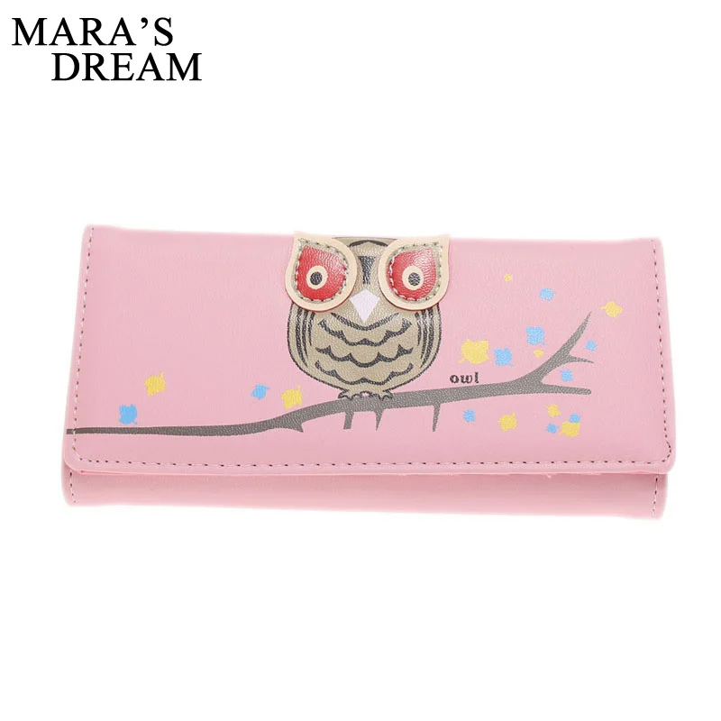 Кошелек Mara's Dream Женский из искусственной кожи с рисунком совы Длинный кошелек