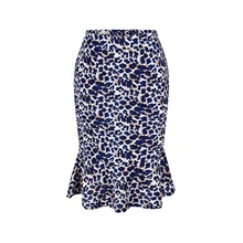 Новое поступление, Осенние Женские приталенные юбки-русалки с цветочным принтом для женщин, повседневные юбки OL