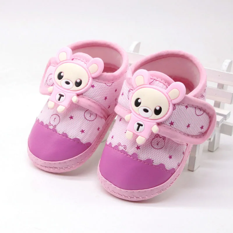 Новинка для новорожденных; для маленьких мальчиков и девочек милый медведь тапочки для малышей теплые хлопковые шерсть кровать первые ходьбы обувь XZ16
