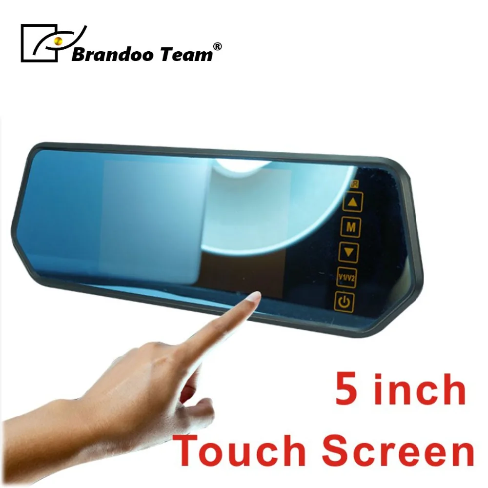 5 "TFT lcd HD Автомобильное зеркало заднего вида монитор для упаковки резервной камеры заднего вида