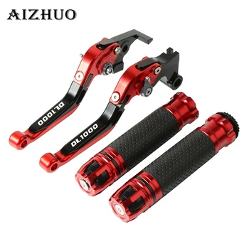 

Motorcycle Brake Clutch Lever Extendable+Hand Grips Handlebar For SUZUKI DL1000/V-STROM 2002-2016 DL 1000 2015 2014 2013 2012 11