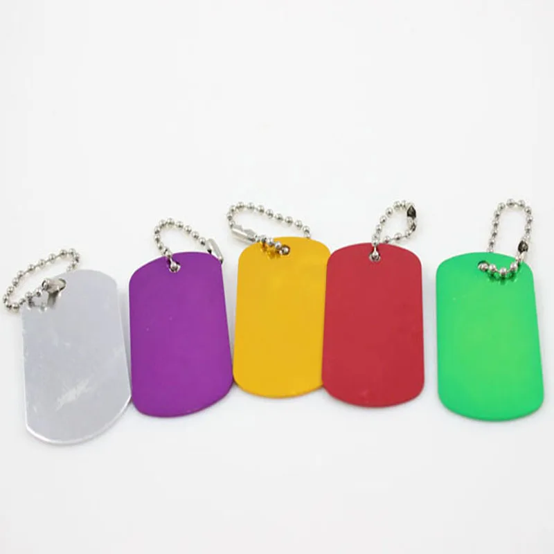 

100PCS Blank Rectangle PET TAGS ID CUSTOM TAGS DOUBLE SIDED DIY DOG CAT NAME CHARM KEYTAG- FREE SHIPPING