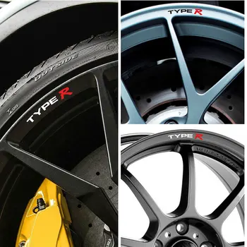 

4pcs for Honda TYPE R Rims Alloy Wheels Curved Decals Stickers Civic AccordIntegra