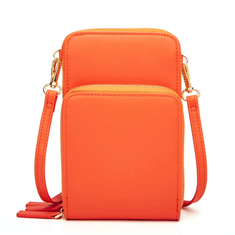 

Crossbody Cellphone Shoulder Bag for Female Student Smartphone Wallet with Removable Strap Hot Selling Leather -B5
