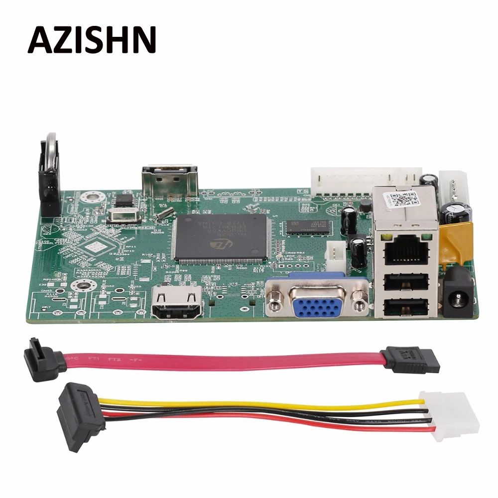 

AZISHN 8CH 1080P CCTV NVR Main Board HI3520D NVR Module 8CH 1080P /12CH 960P XMEYE P2P ONVIF CMS Cloud NBD7808R-PL for ip camera