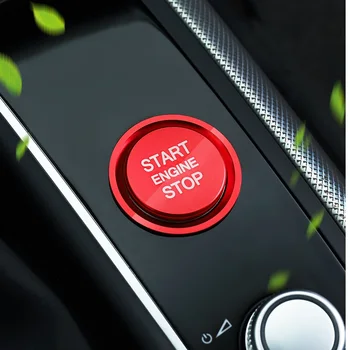 

Car Engine START STOP Button Sticker Switch Engine Ignition Push Button Decorative Ring for AUDI A6L Q5 Q7 A5 A7 A4L