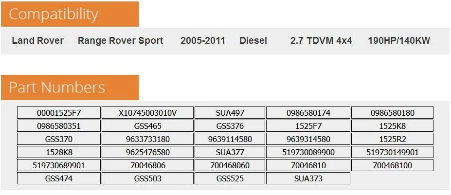 В бак дизельный топливный насос для Ленд Ровер Range Rover Sport(Land Rover Range Rover Sport 2,7 TDV6(2005-2011) GSS474 GSS503 GSS525 SUA373 GSS370 GSS376