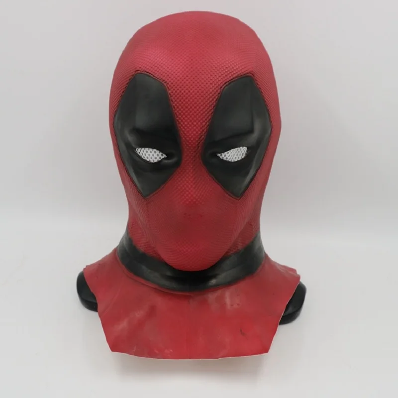 

2018 Marvel Movie Deluxe Adult Latex Deadpool Masks Cosplay Deadpool Full Face Helmet Handmade Halloween Cosplay Costume Props