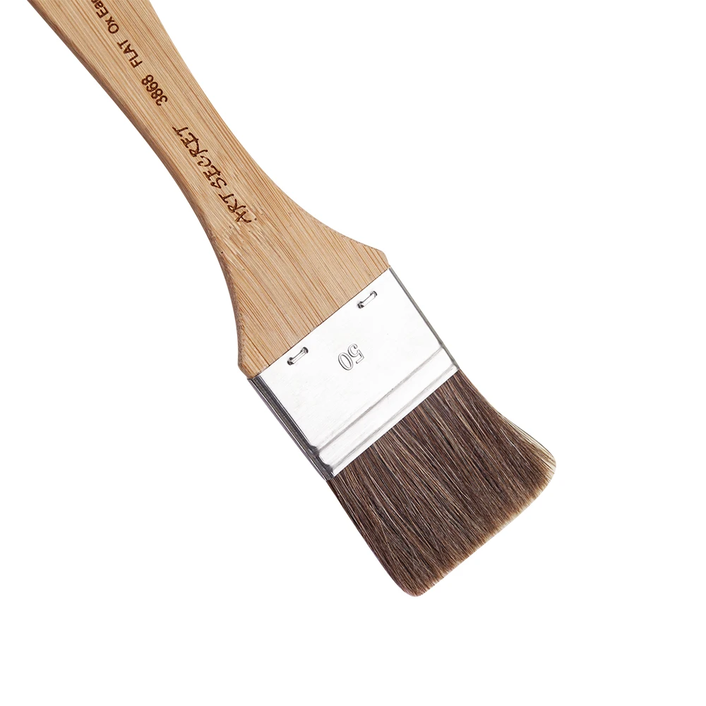 Высокое качество 3868 металлическая деревянная ручка наконечник Деревянная ручка бык ушей волосы акварельные акриловые цветные художественные кисти для рисования