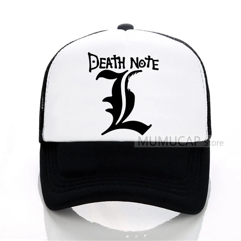 

DEATH NOTE Baseball Cap Men Women Summer Trucker Caps Letter Printed Mesh Caps Hot Baseball Mesh Net Trucker Hat