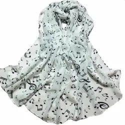 1 шт. шарф женский Красивый Музыкальный нот шифоновый шейный шарф шаль глушитель шали и шарфы Foulard Femme # Per