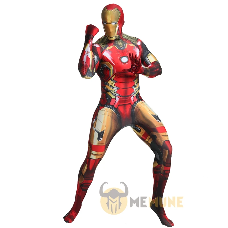 Костюм супергероев Marvel Железный человек MK43 для ролевых игр косплея Zentai Хэллоуина