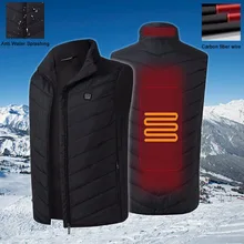 Мужской умный нагревательный жилет, сохраняющий тепло, жилет, USB, электрический, с подогревом, для верховой езды, для пеших прогулок, на молнии, для спорта на открытом воздухе, зимний жилет, куртка