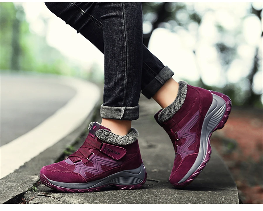 STS BRAND 2019New Winter Women Snow Boots Women Warm Push Ankle Boots Block High-tops Female Waterproof Boot Rubber Travel Shoes (11)