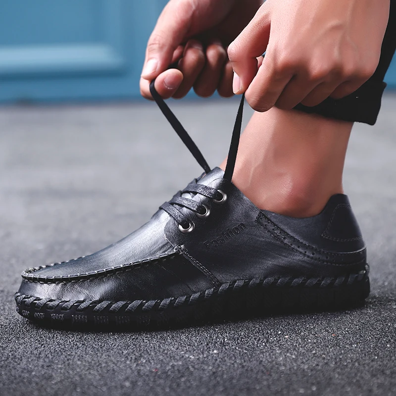 Gota La Marca Dudeli Transpirable yellow Planos 2018 Hombres Para Brown Nuevo Agujeros Verano Black Los De Cuero Casuales Zapatos Envío Lujo r 7BPTn7qw