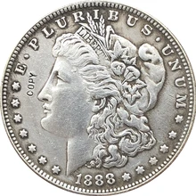 1888 dólar Morgan de EUA monedas copia