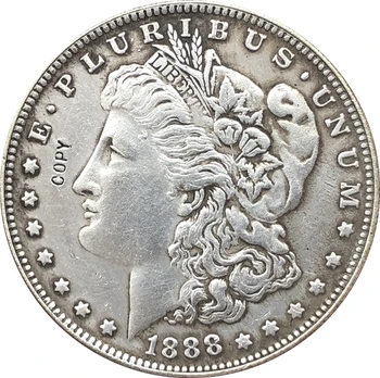 1888 amerykański morgan dolar monety kopia tanie i dobre opinie Miedzi 1840 i Wcześniej Antique sztuczna CASTING Ludzi CHINA Gyphongxin Morgan coins