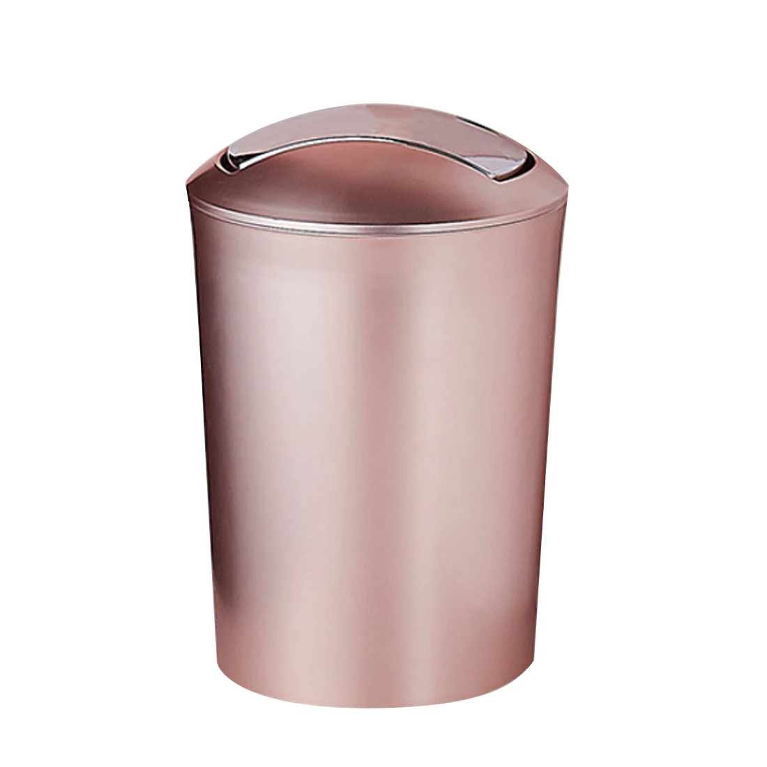 Большая емкость 10л Европейский стиль прочный мусорный бак пластиковый мусорный бак с крышкой ванная кухня мусорные баки поставки - Цвет: Rose Gold