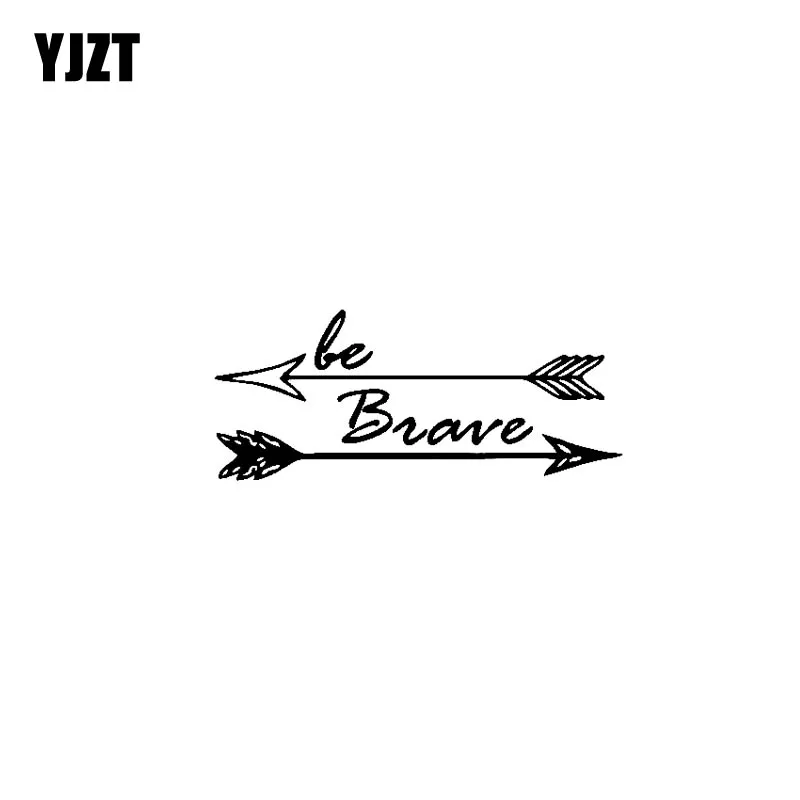 YJZT 12 7 см * 5 4 виниловые автомобильные наклейки Be Brave Adventure черные серебристые