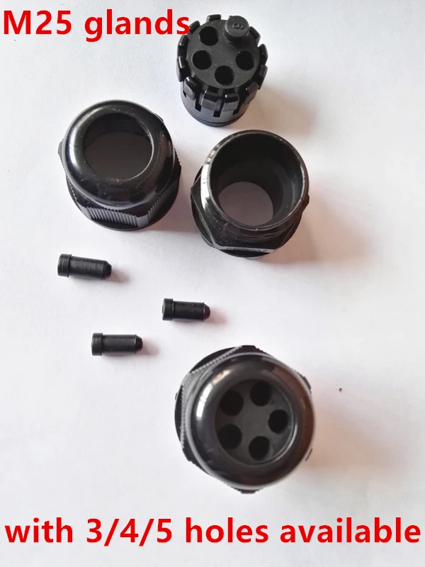 

Multiple hole cable glands M25 cable glands with 3/4/5 holes, IP68 UV stable , ROHS CE approved hole size 4/6/8