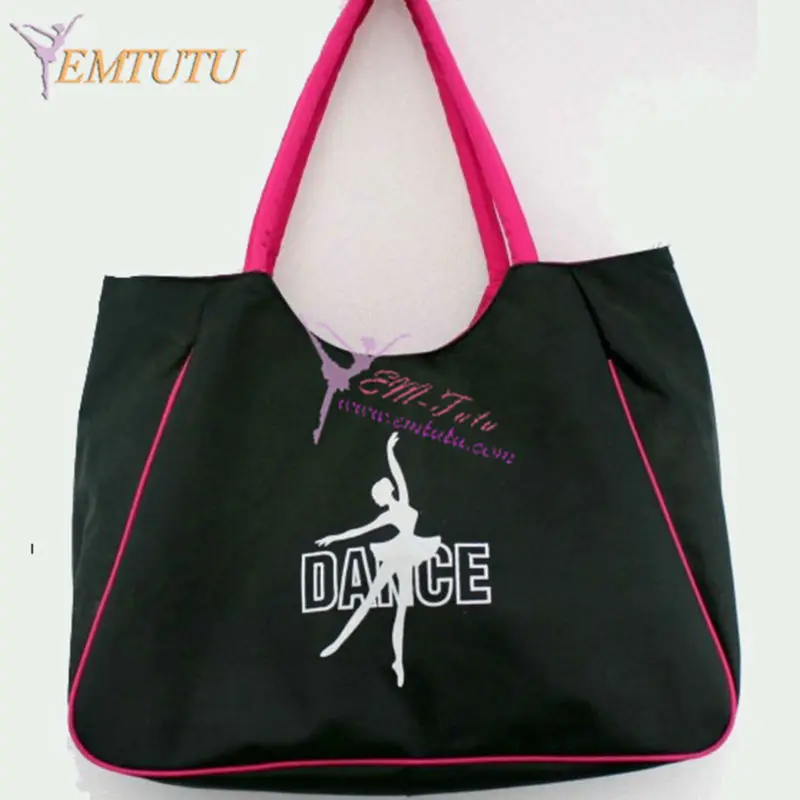 Женская балетная сумка, розовая, черная, для взрослых, водонепроницаемая, холщовая, для танцев, сумки для женщин, с принтом, для йоги, балета, сумка на плечо, для танцев