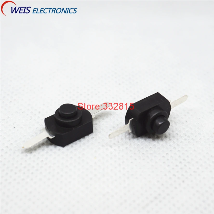

10PCS 1208YD 12*8mm Push Button Switch black Self-locking control Flashlight switches 1208-YD ROHS Free shipping