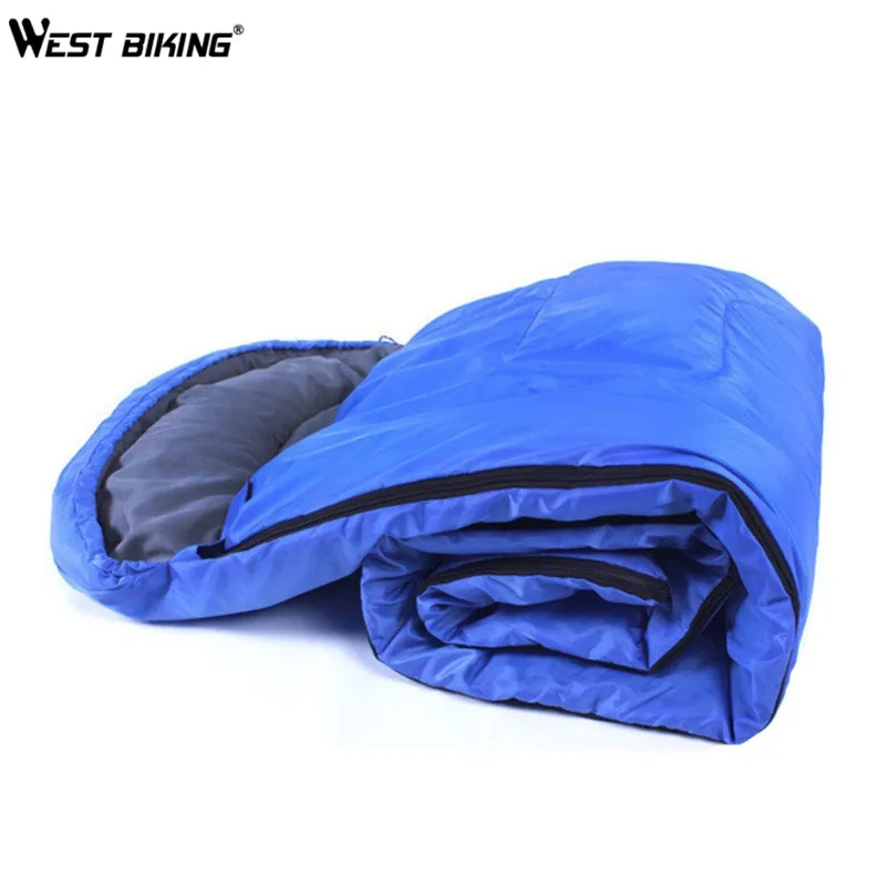 

WEST BIKING Sleeping Bags Hollow Cotton Summer Spring Sleeping Bag With Carrying Case Envelope Hooded Outdoor Travel Camping