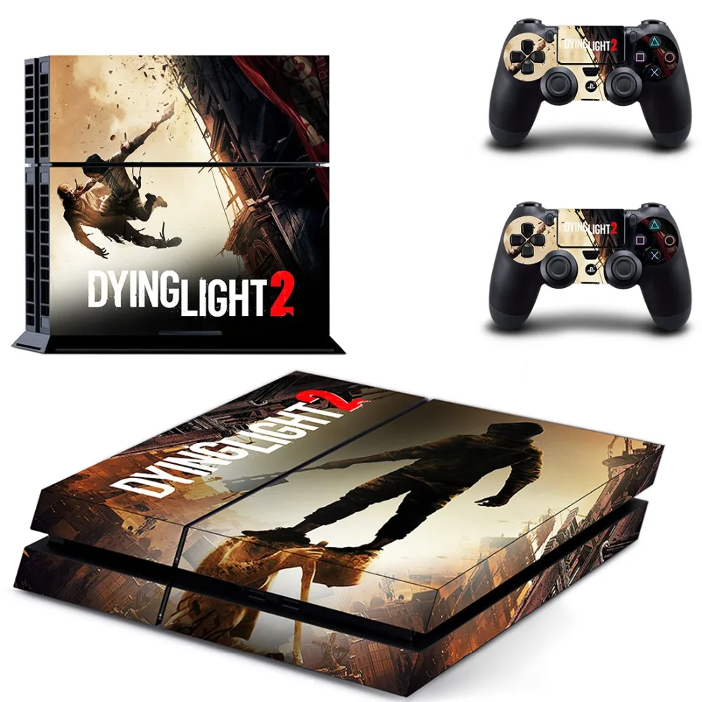 Светильник для игр PS4 Виниловая наклейка консоли Sony Playstation 4 и 2 контроллера