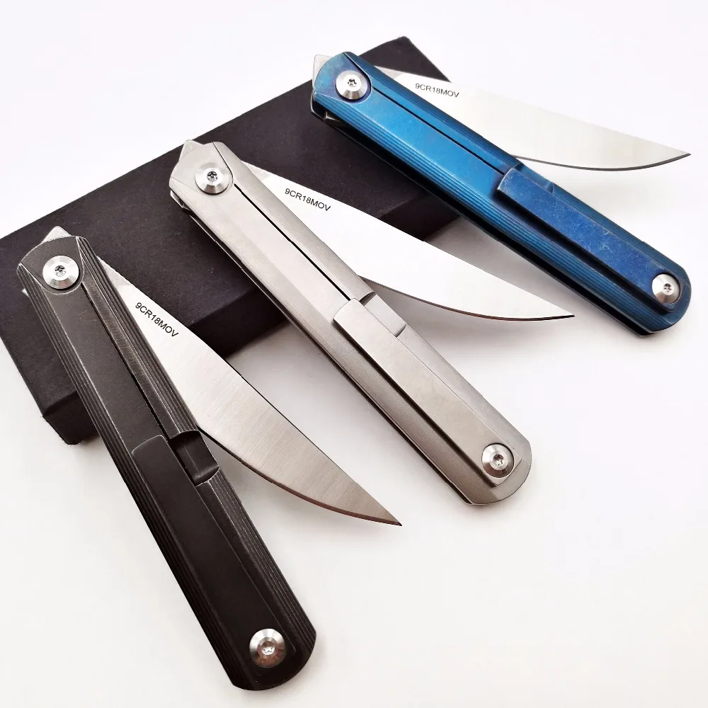 GRW Zebra MS2 Folding Knife 9Cr18Mov Blade Steel Handle Ball Bearing Pocket Knives Outdoor Survival Camping Hunting EDC Tools