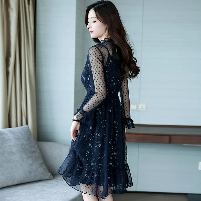 Buy Best LVJkU 2020 summer women dresses long sleeve Mesh hollow lace women dress Two piece Flowers print dress lady sexy dresses 0846 40 Buy Best LVJkU 2020 summer women dresses long sleeve Mesh hollow lace women dress Two piece Flowers print dress lady sexy dresses 0846 40