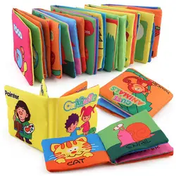 Ткань детские книги развития интеллекта образовательные игрушка мягкая ткань обучения познать книги для 0-12 месяцев дети тихий книга