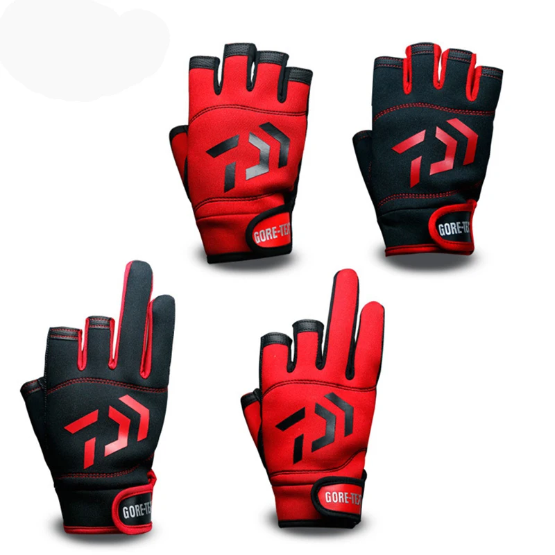 

1Pair Fishing Gloves 3 Half-Finger Outdoor Breathable Anti-Slip Cycling Ciclismo Gloves Mans Sports MTB Bicycle Fishing Gloves