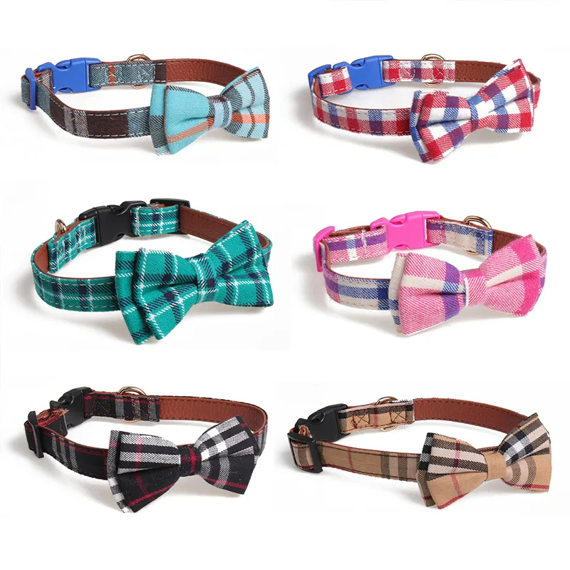 Pet Cat Collar Leather Pet Collar Exquisite Collar with Bow Decoration For Small Medium Large Dogs Cats Pitbull Bulldog Beagle Pet Cat Collar Leather Pet Collar Exquisite Collar with Bow Decoration For Small Medium Large Dogs Cats Pitbull Bulldog Beagle