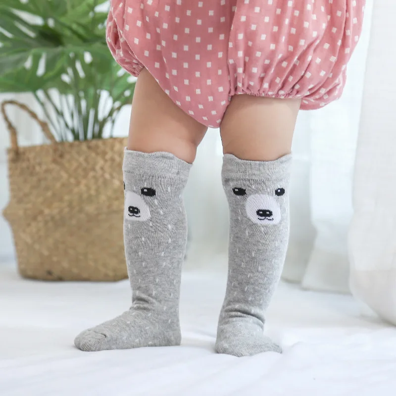 Bbay/гольфы носки для маленьких мальчиков и девочек Нескользящие Милые Носки с рисунком кота и лисы для новорожденных, 1 пара, для 0-3 лет
