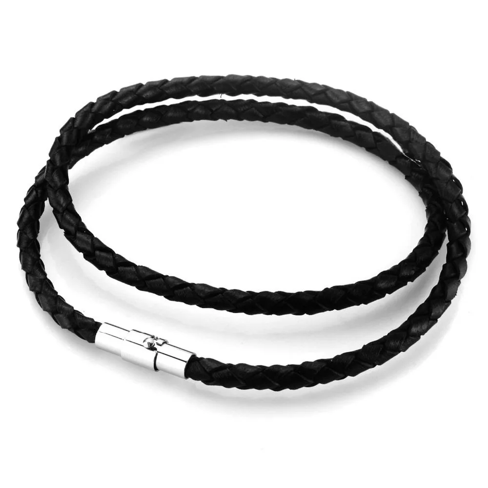 black leather necklace